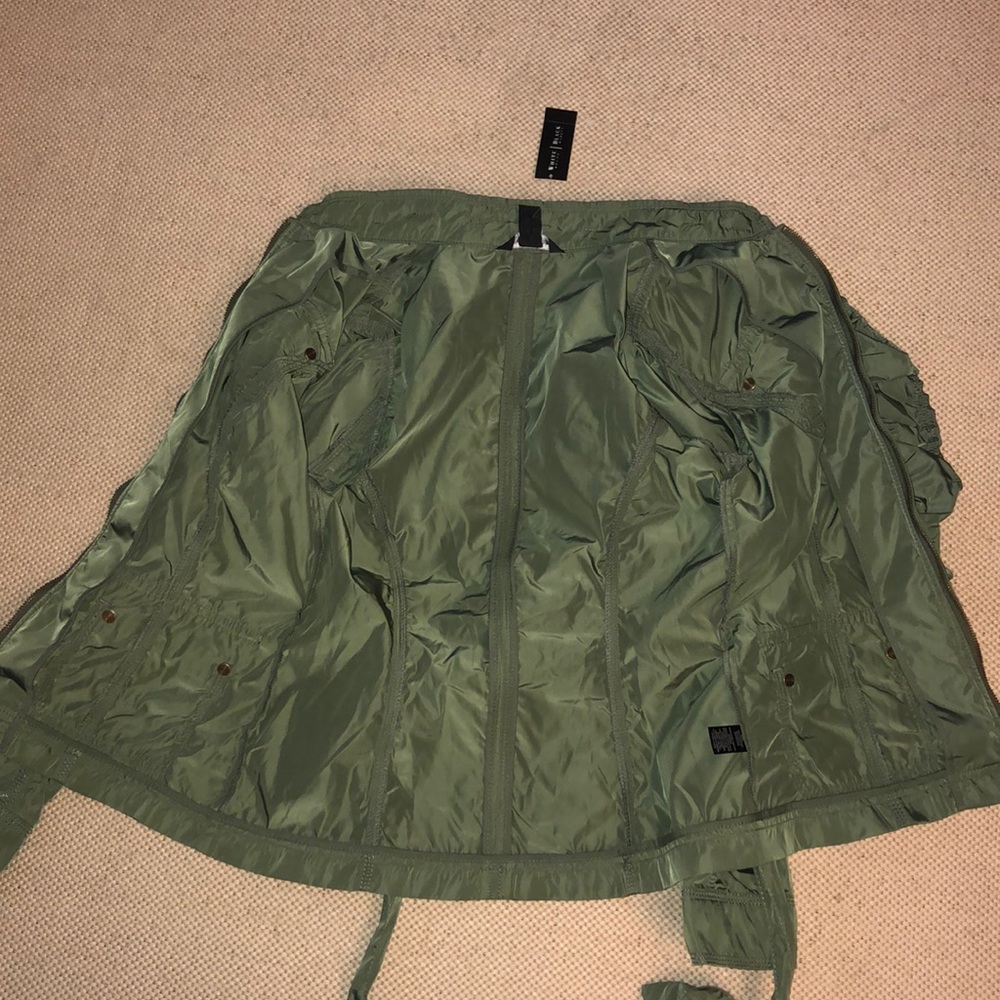 WH|BM Military Green Ruffled Jacket_8